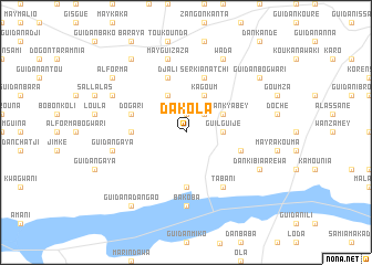 map of Dakola