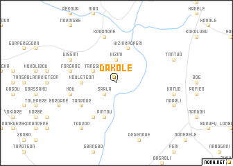 map of Dakolé