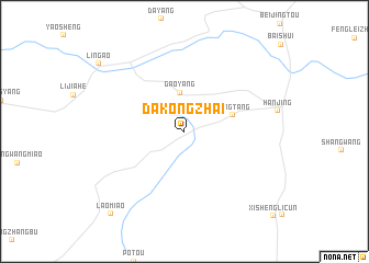 map of Dakongzhai