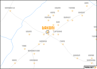 map of Dakoni