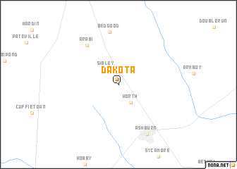 map of Dakota