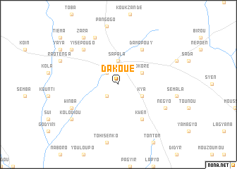 map of Dakoué