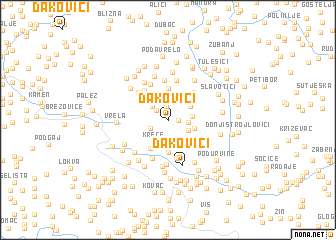 map of Ðakovići