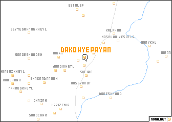 map of Dakow-ye Pāyān