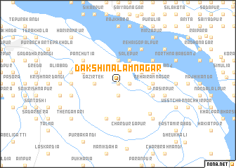 map of Dakshin Ālamnagar