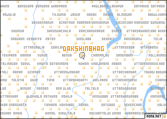 map of Dakshinbhāg