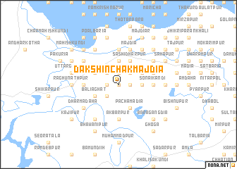 map of Dakshin Chak Mājdia