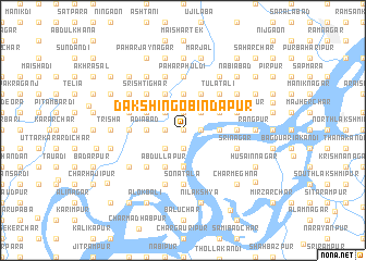 map of Dakshin Gobindapur