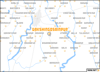 map of Dakshin Gosāinpur