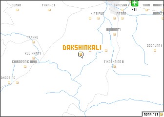 map of Dakshīnkāli
