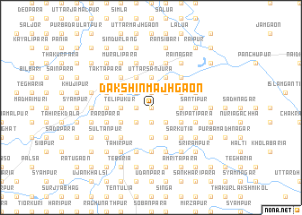 map of Dakshin Mājhgaon