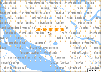 map of Dakshin Mirāndi