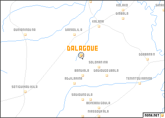 map of Dalagoué