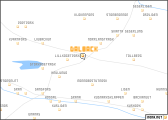 map of Dalbäck