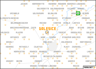 map of Dalešice