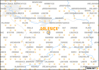 map of Dalešice