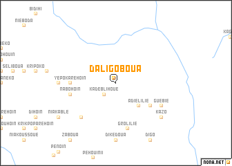 map of Daligoboua