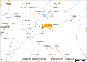 map of Daliguépa