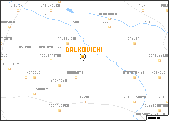 map of Dalʼkovichi