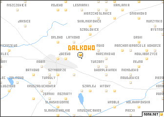 map of Dalkowo