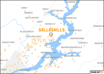 map of Dallas Hills
