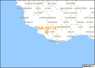 map of Dalmette
