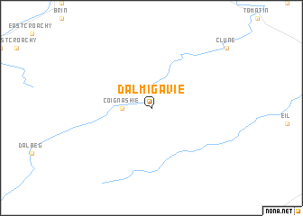 map of Dalmigavie