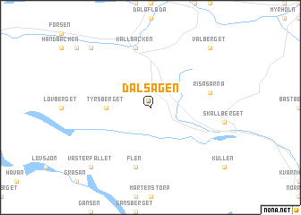 map of Dalsågen