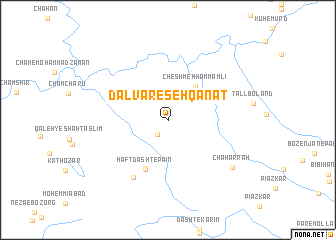 map of Dalvār-e Seh Qanāt