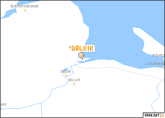 map of Dalvík