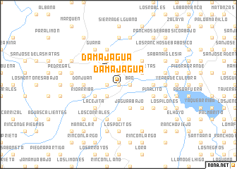 map of Damajagua