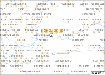 map of Damajagua