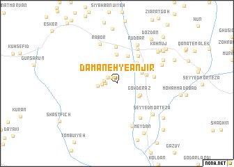 map of Dāmaneh-ye Anjīr