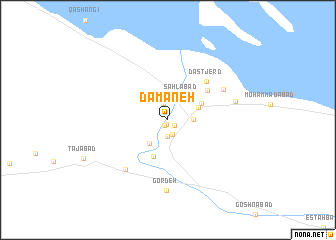 map of Dāmaneh