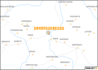 map of Damanguebèdou