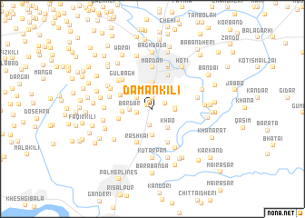 map of Dāmān Kili