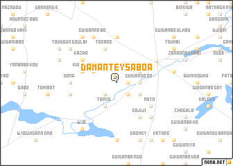 map of Damantey Saboa
