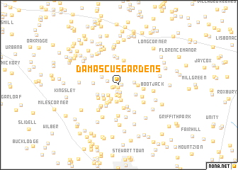 map of Damascus Gardens