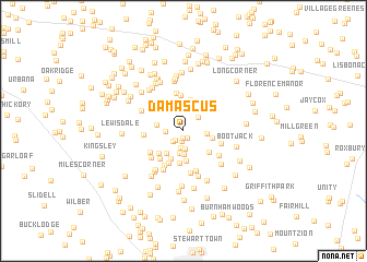 map of Damascus