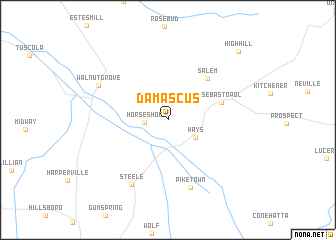 map of Damascus