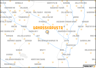 map of Damašská Pusta