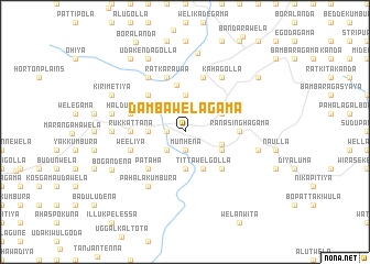 map of Dambawelagama