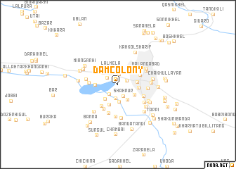 map of Dam Colony