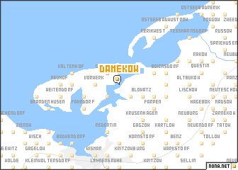 map of Damekow