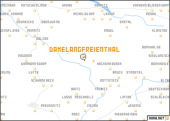 map of Damelang-Freienthal