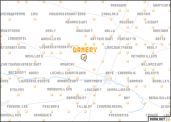 map of Damery