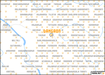 map of Dāmgaon