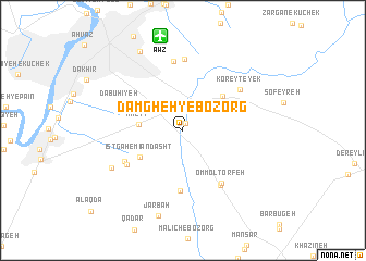 map of Dāmgheh-ye Bozorg