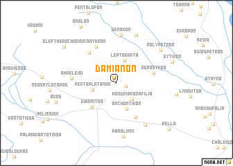 map of Damianón