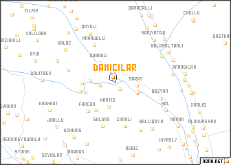 map of Dǝmiçilǝr